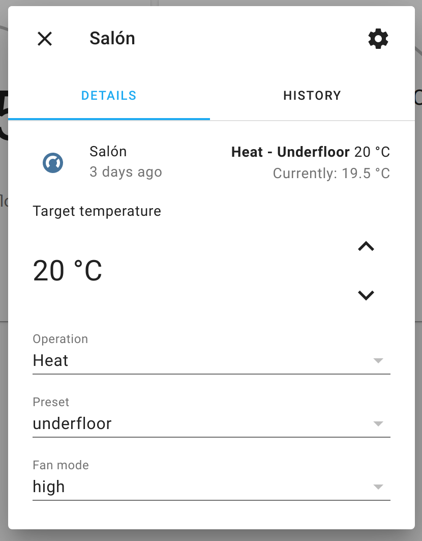 ha thermostat settings
